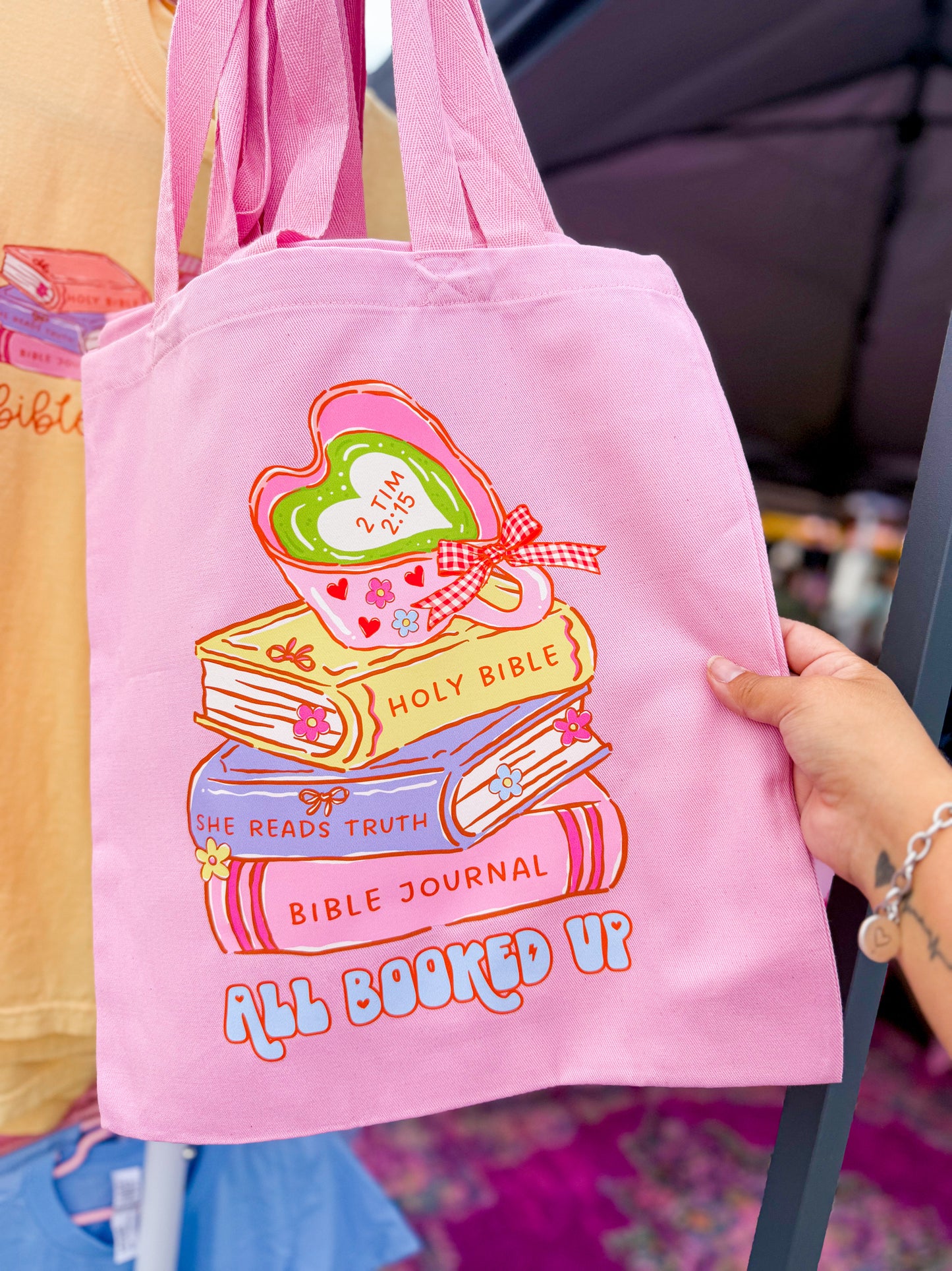 All booked up tote bag